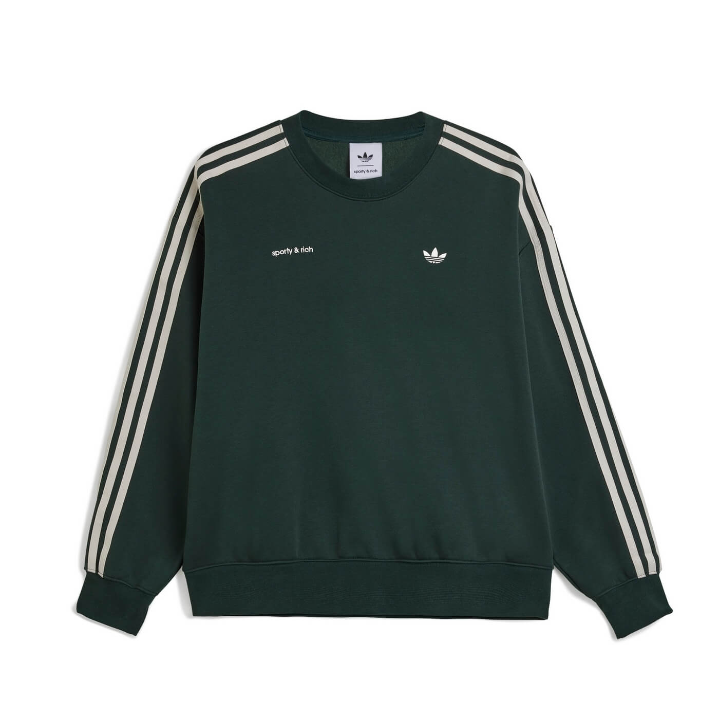 adidas Originals x Sporty & Rich Sweatshirt - Dark Green/White - JN5320