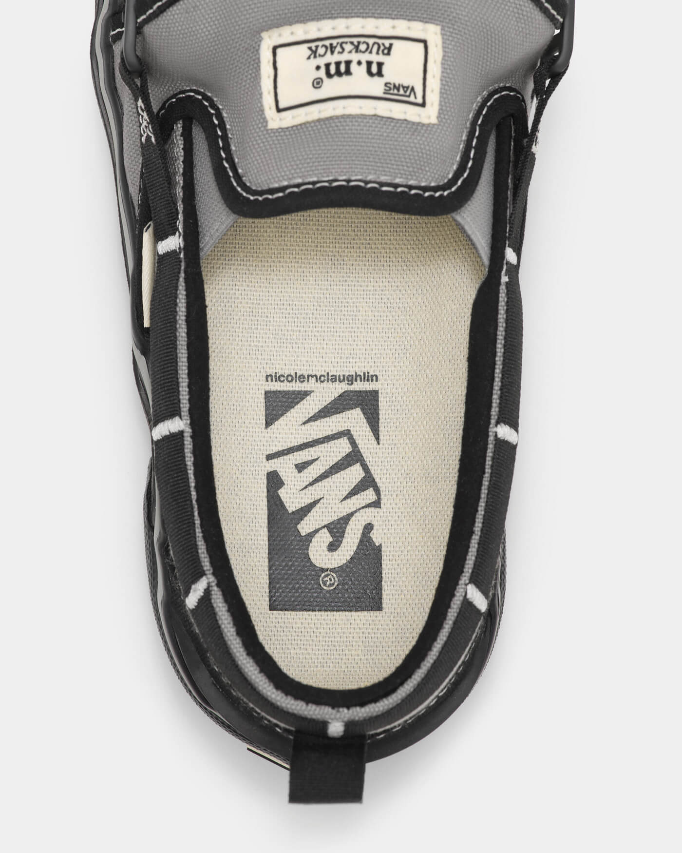 Vans x Nicole McLaughlin Slip-On "Rucksack" - Grey/Black - VN000S99N43