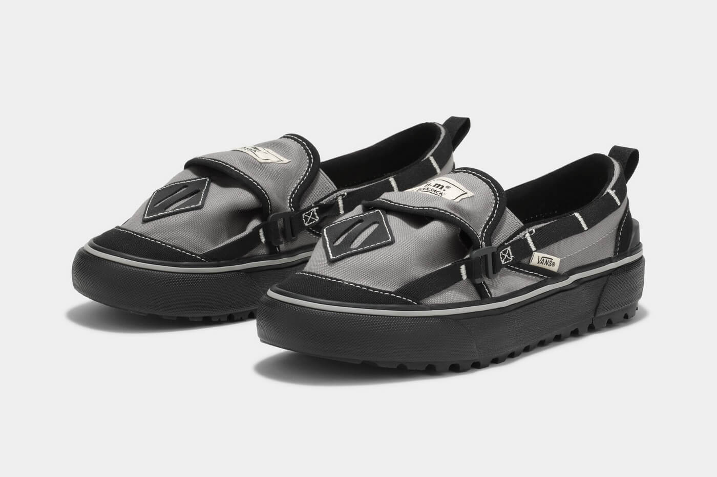 Vans x Nicole McLaughlin Slip-On "Rucksack" - Grey/Black - VN000S99N43
