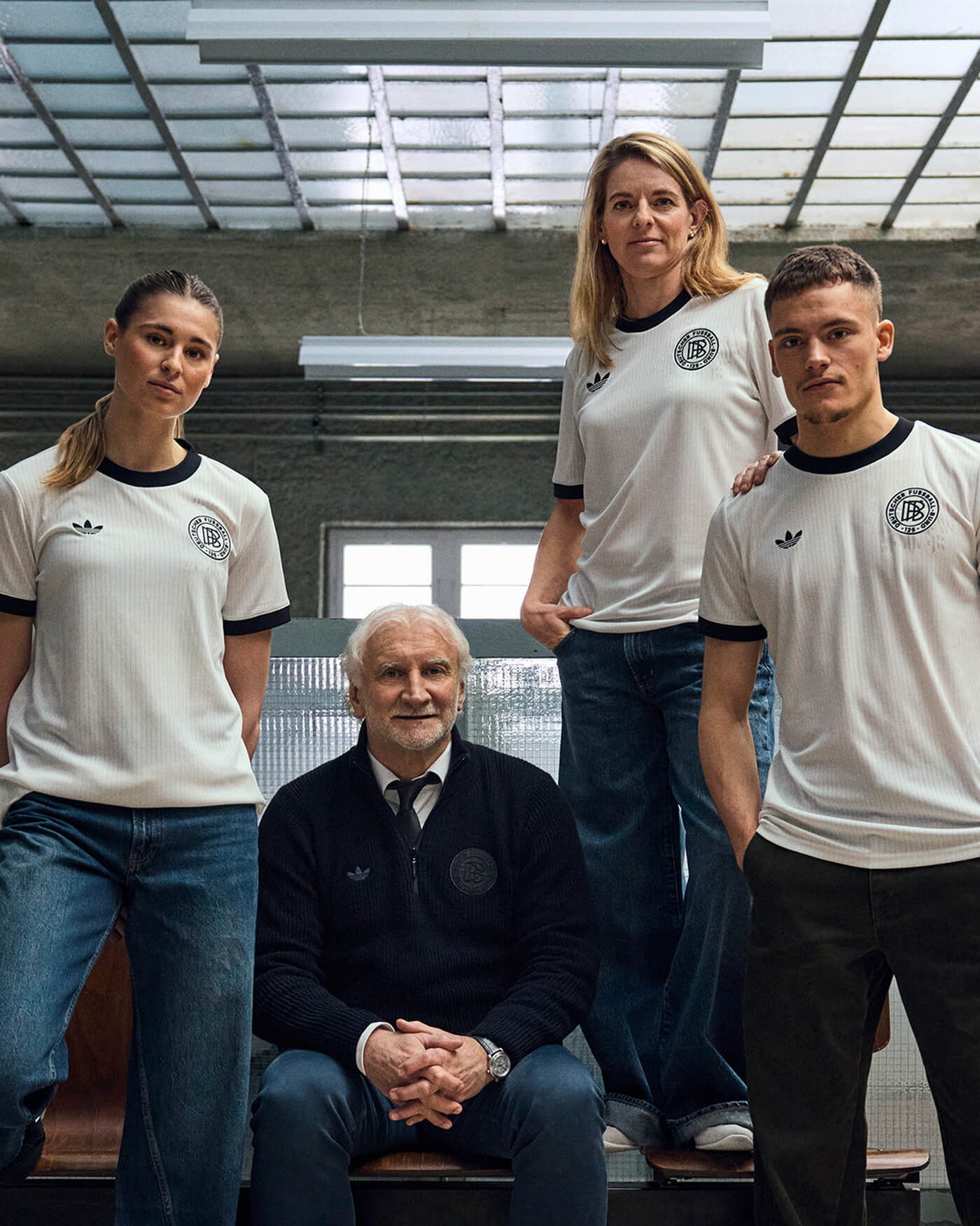 adidas x DFB 125 Years Anniversary - Jubiläumstrikot - Jule Brand, Rudi Völler, Nia Künzer und Florian Wirtz