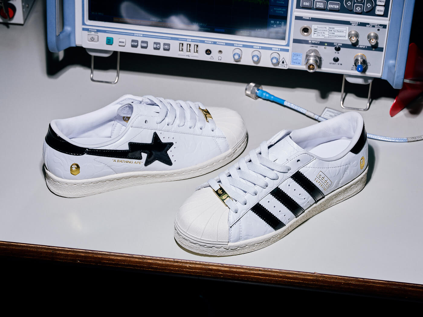 adidas Originals x BAPE Superstar SSTR V - Cloud White / Core Black / Off White - JR2701