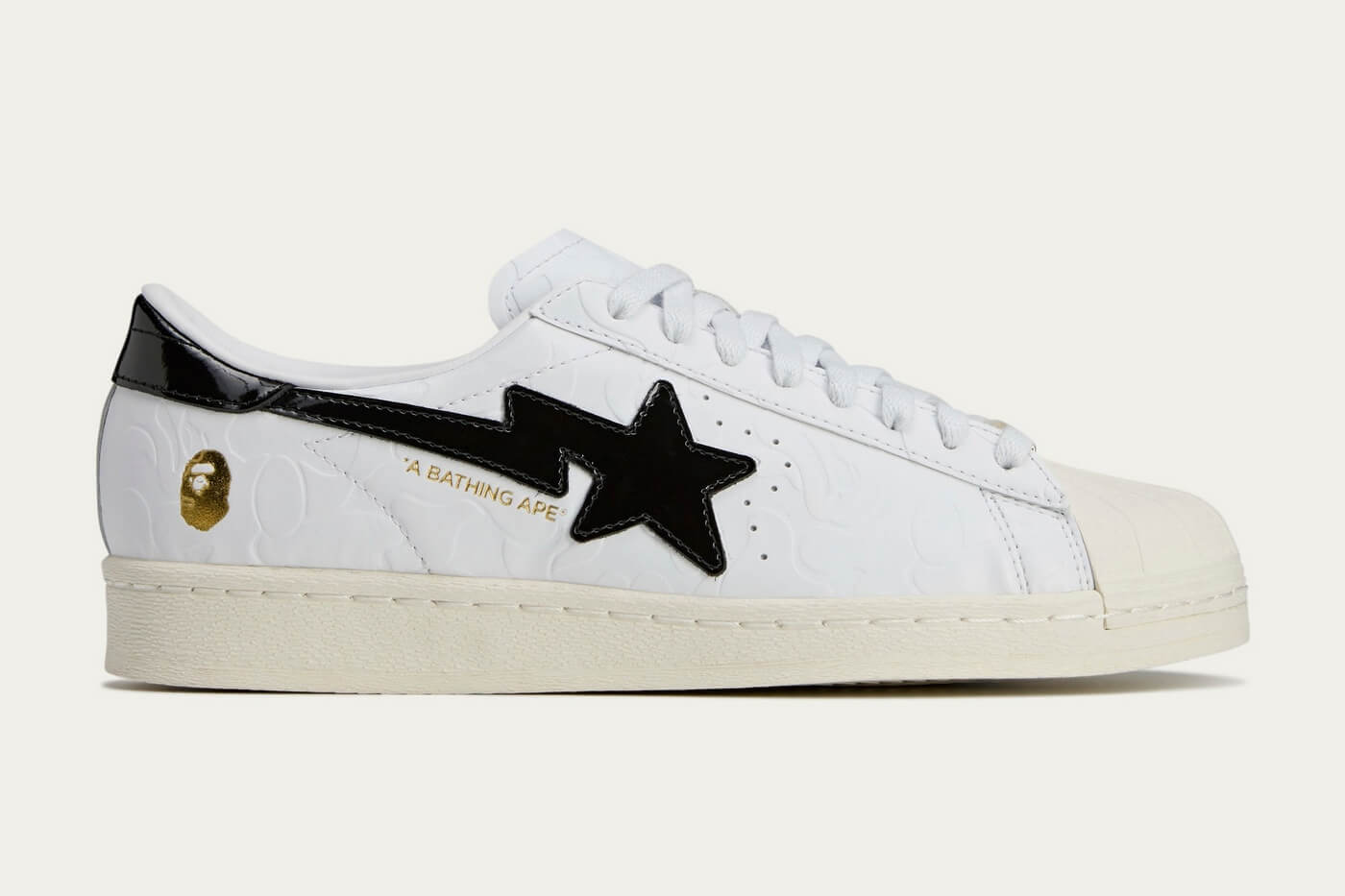 adidas Originals x BAPE Superstar SSTR V - Cloud White / Core Black / Off White - JR2701