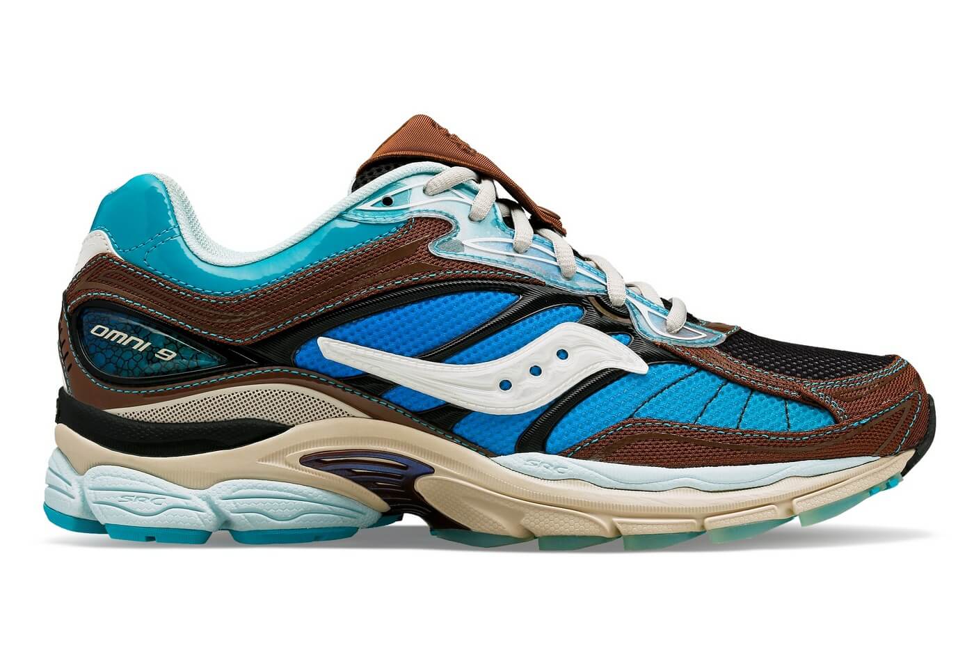 Saucony x Footpatrol Pro Grid Omni 9 - Blue / Brown - S70923-1