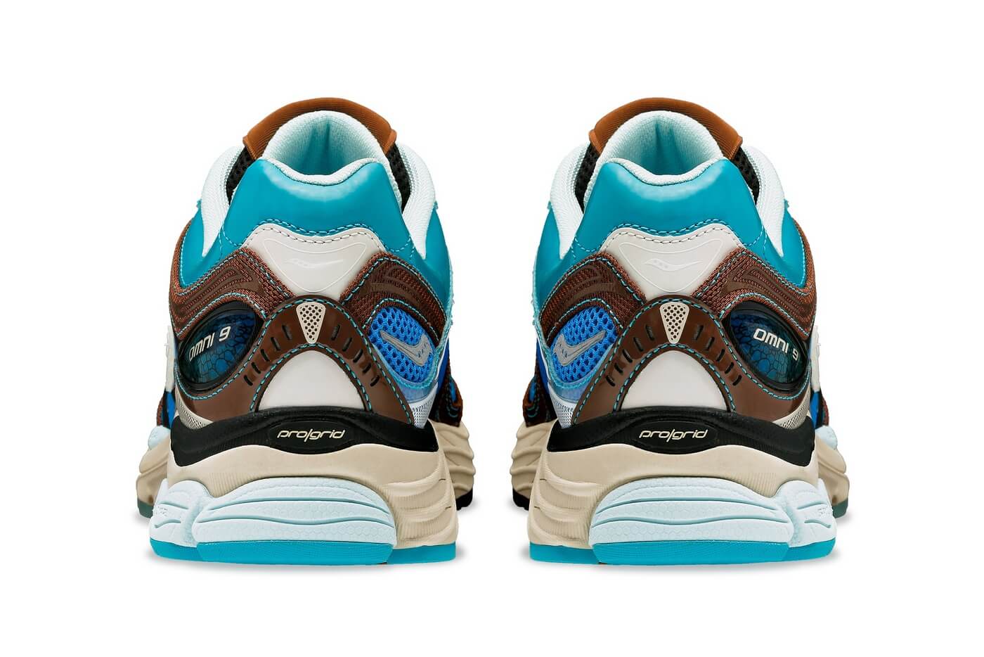 Saucony x Footpatrol Pro Grid Omni 9 - Blue / Brown - S70923-1