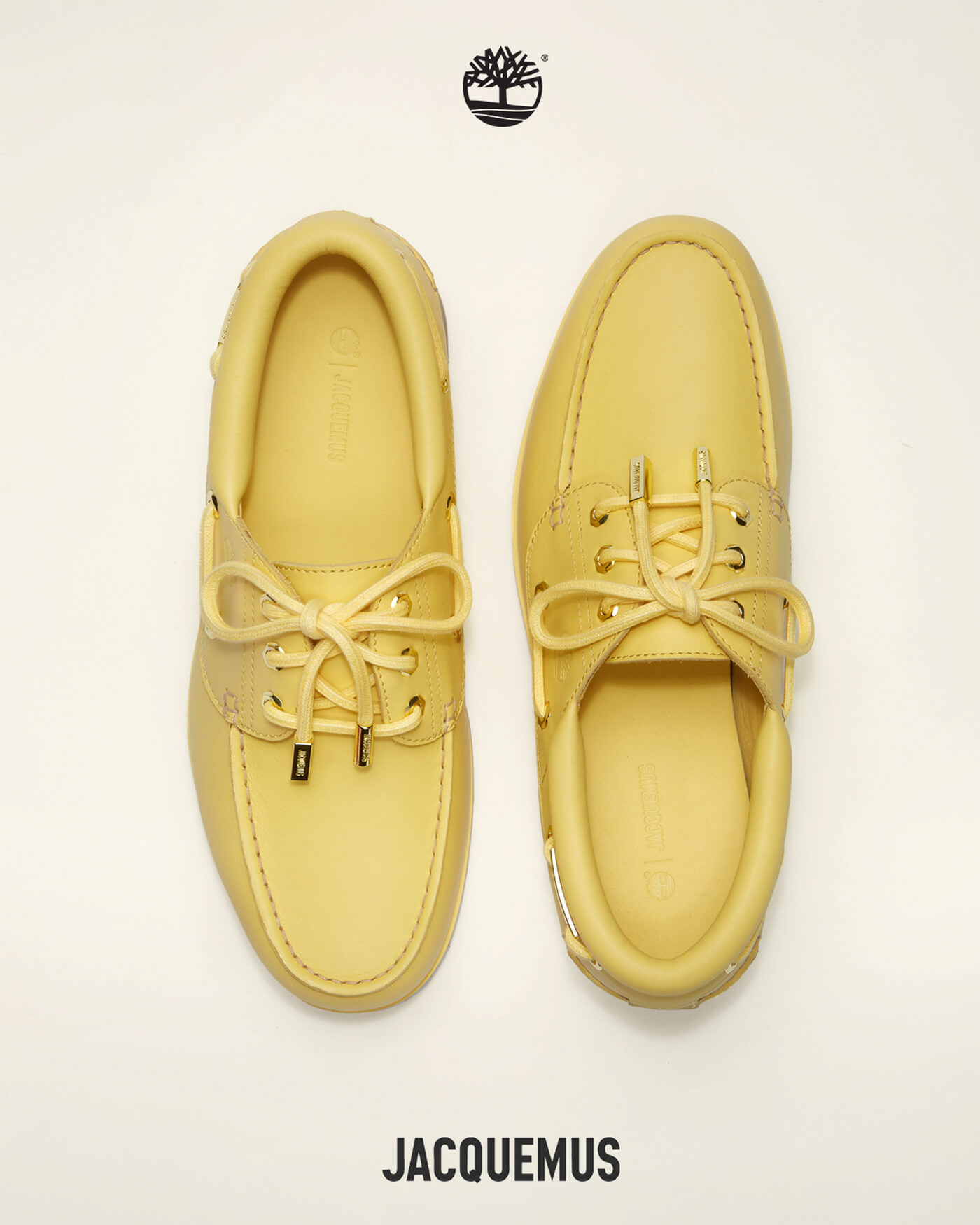 Timberland x Jacquemus 3-Eye Classic Lug Boat Shoe "La Bateau" - Banana Yellow/Gum - TB0A6G7F-EVU