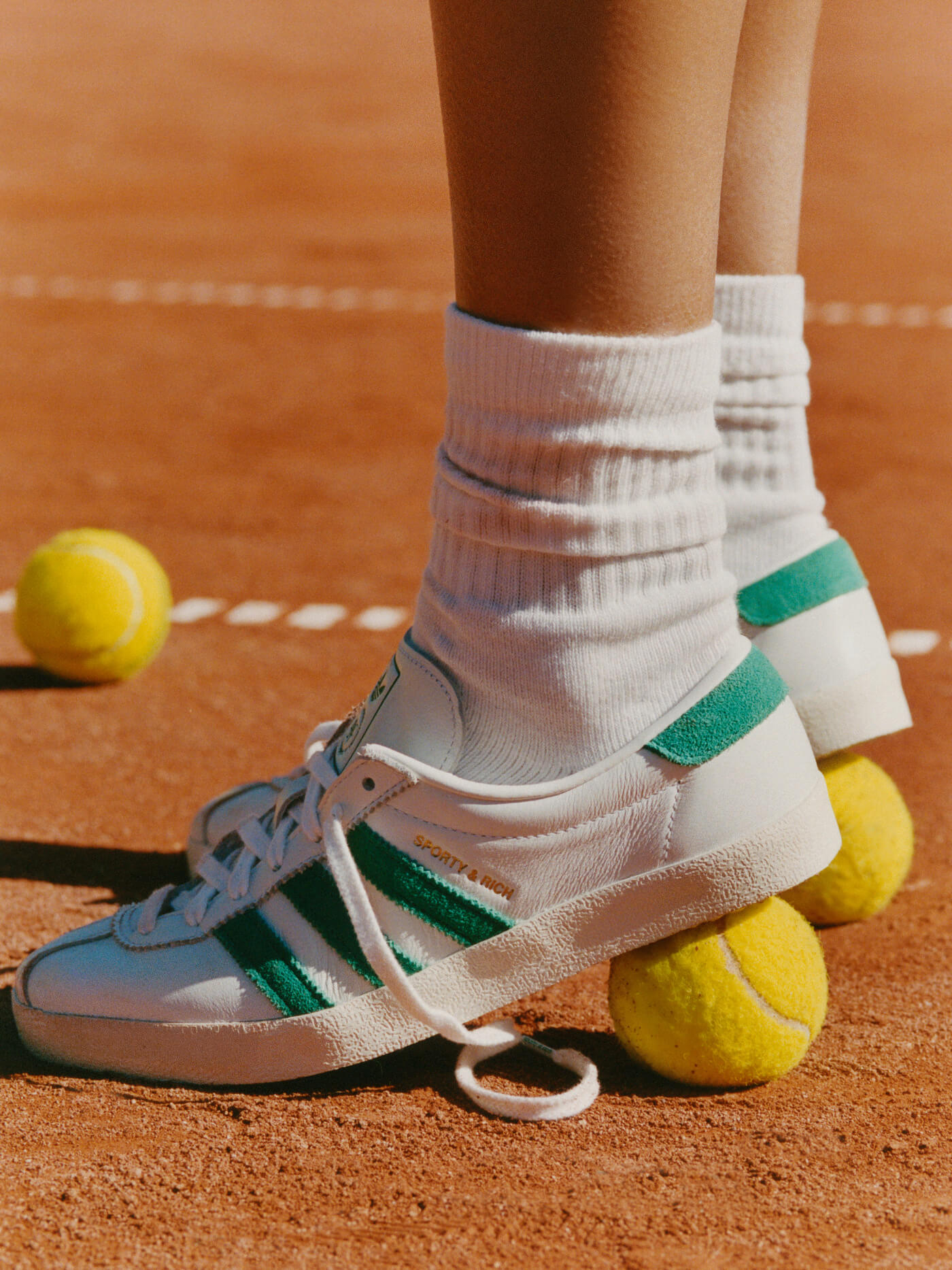 adidas Originals x Sporty & Rich Blanc - Cloud White / Off White / Court Green - JP7552