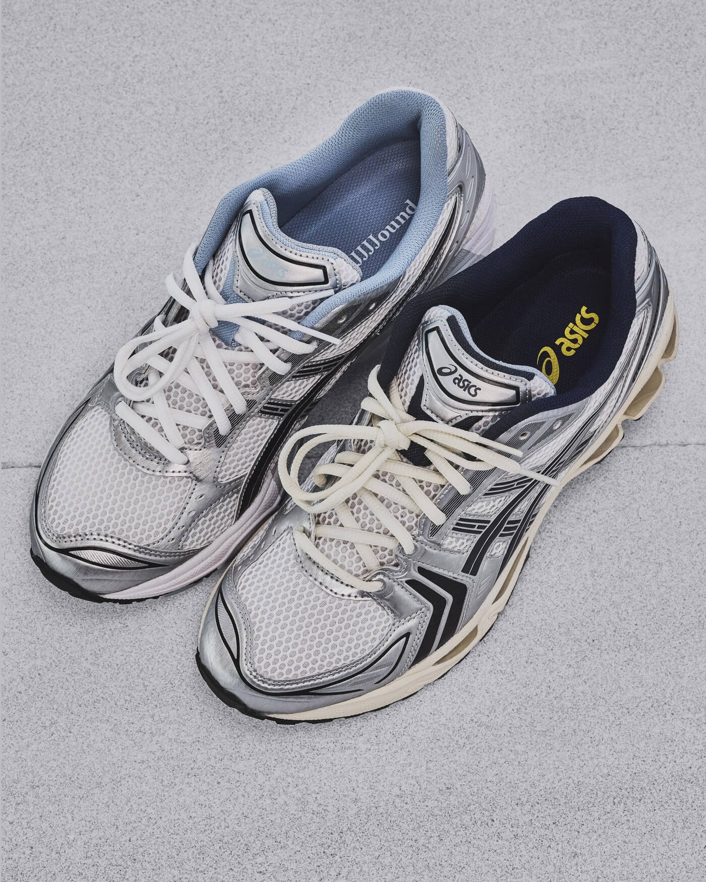 ASICS x JJJJound Gel-Kayano 14 - White/Silver/Black/Yellow & White/Navy/Baby Blue
