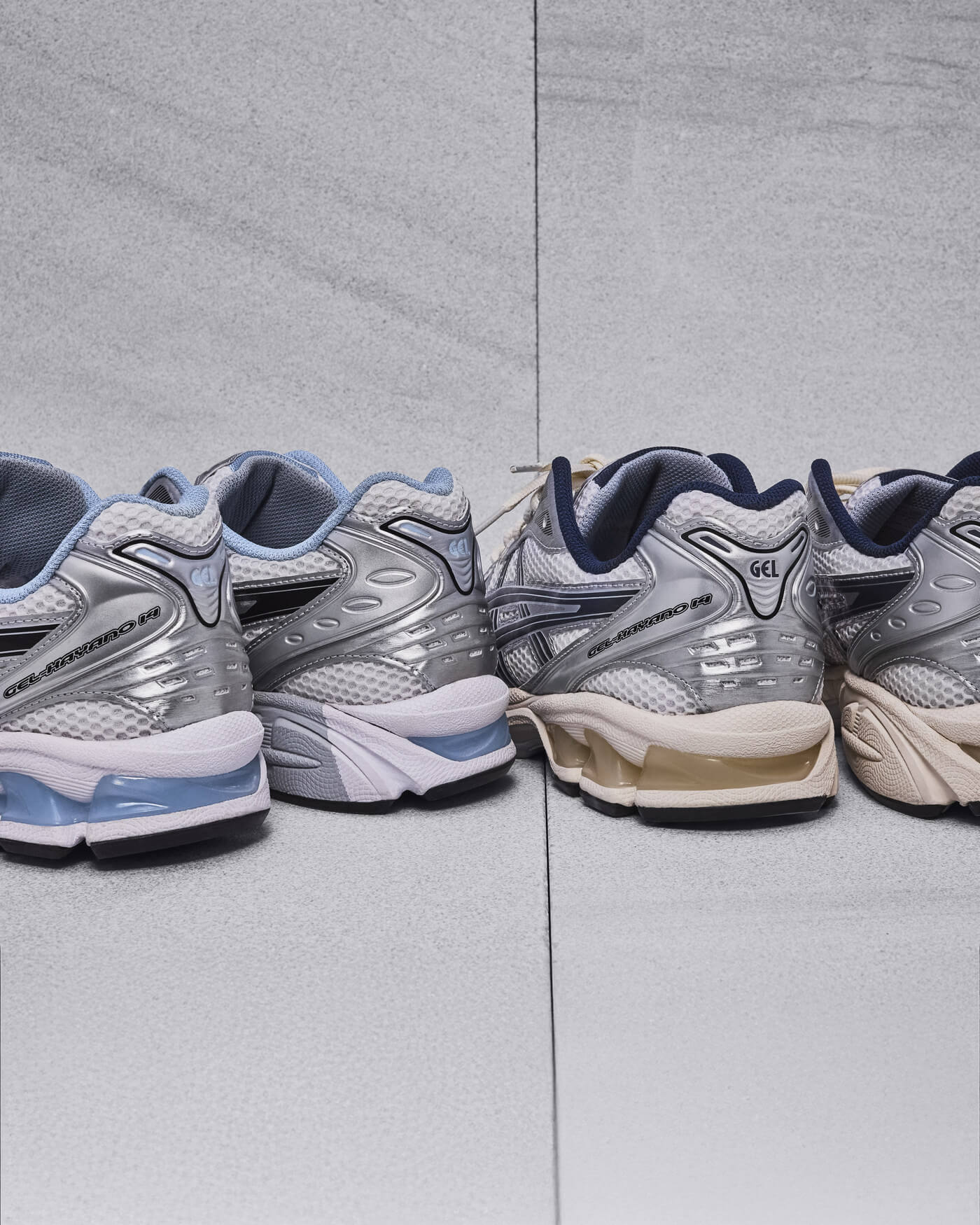 ASICS x JJJJound Gel-Kayano 14 - White/Silver/Black/Yellow & White/Navy/Baby Blue