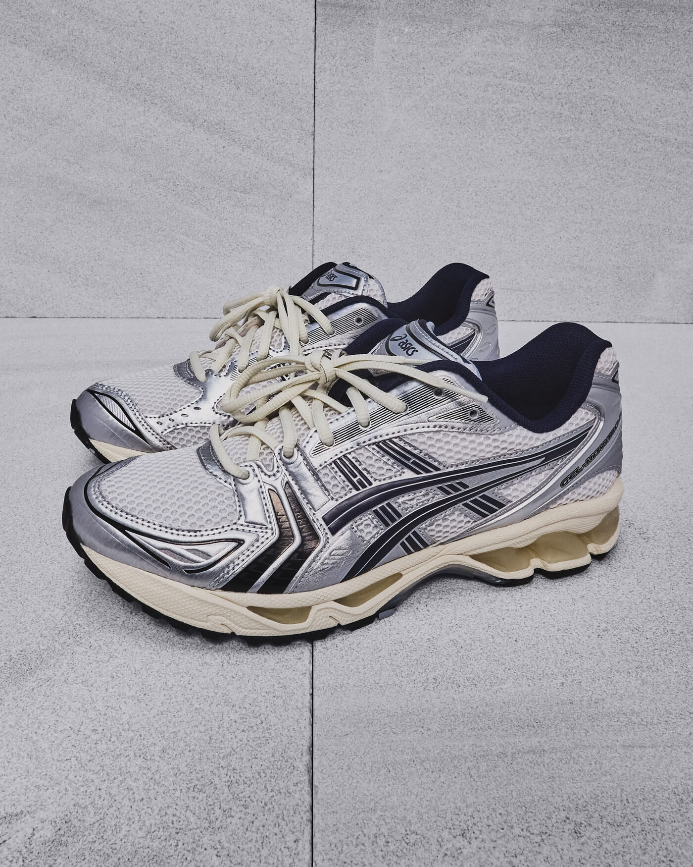 ASICS x JJJound Gel-Kayano 14 - White/Silver/Black/Yellow - 1203A961-100