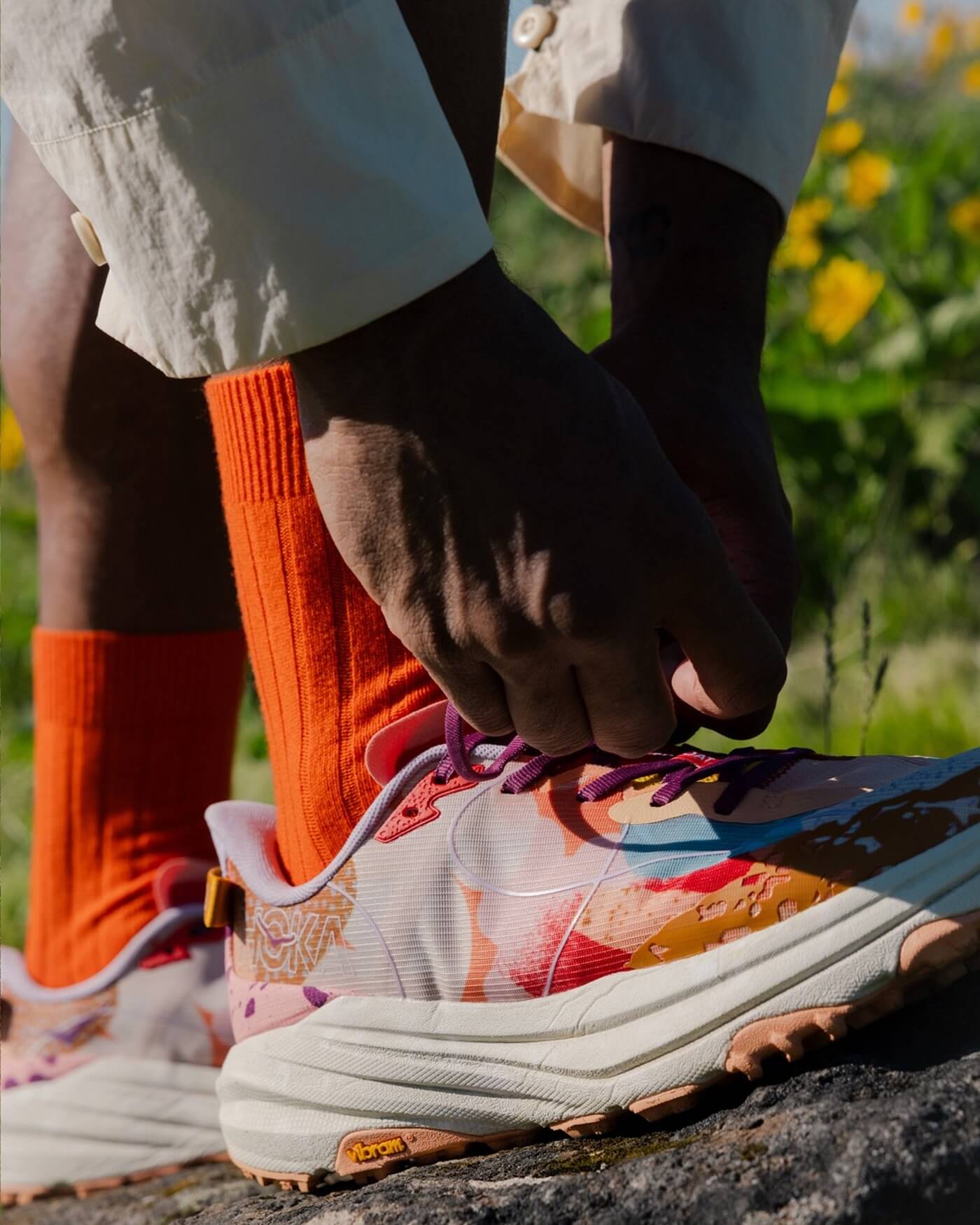 HOKA x StudioPROBA Speedgoat 6 - Cadmium Orange / Whisper Green - 1174390-CMRN