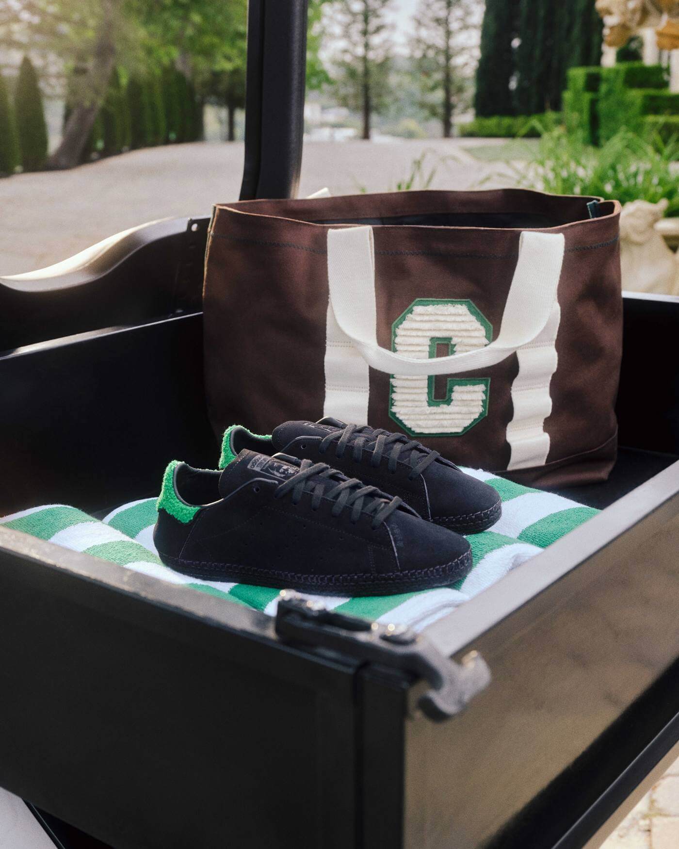 adidas Stan Smith CLOT By Edison Chen Espadrille - Core Black/Green/Core Black - JQ9227