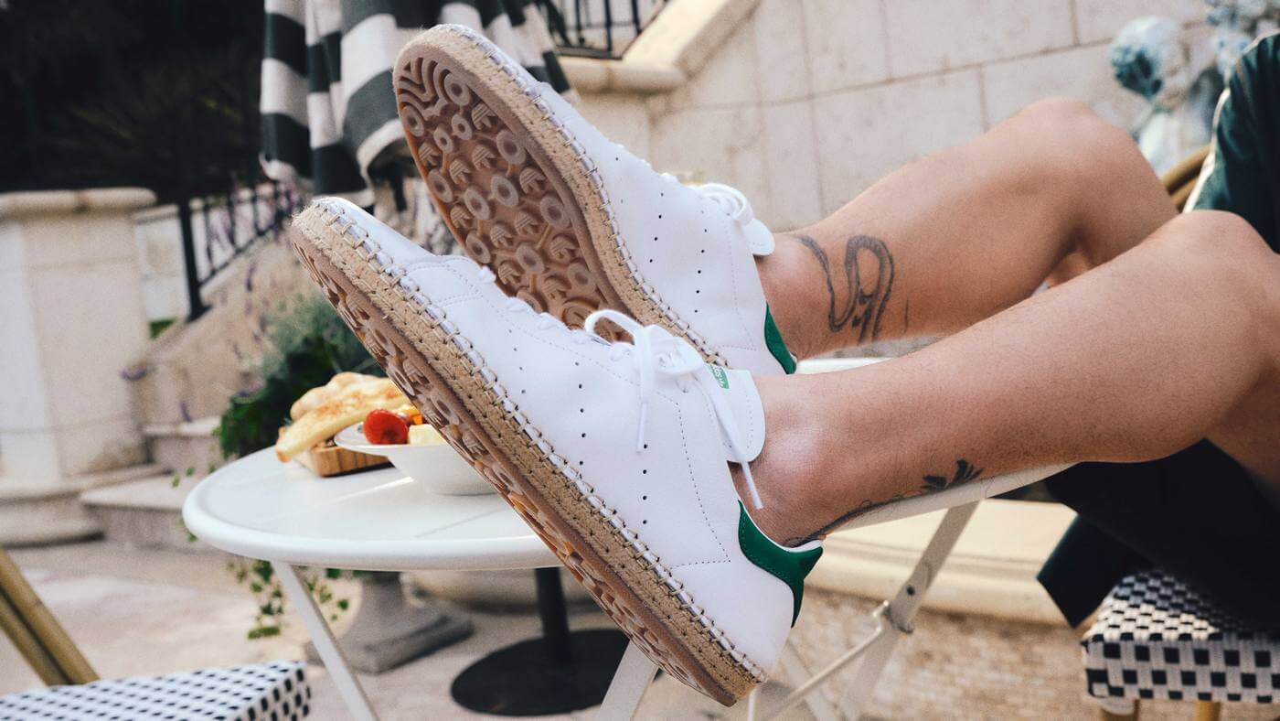 adidas Stan Smith CLOT By Edison Chen Espadrille - Footwear White/Green/Footwear White - JQ9226
