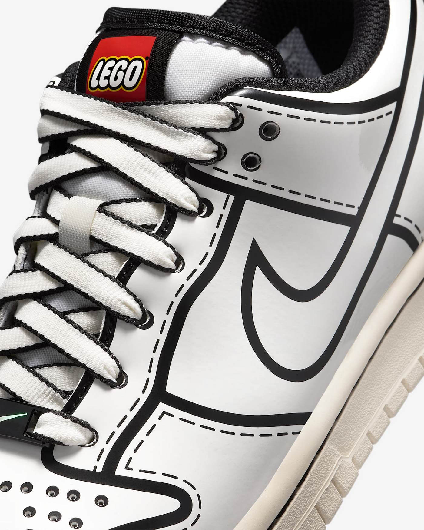 Nike x LEGO Dunk Low - Sail/Sail/Black/Rush Red - IF2117-100