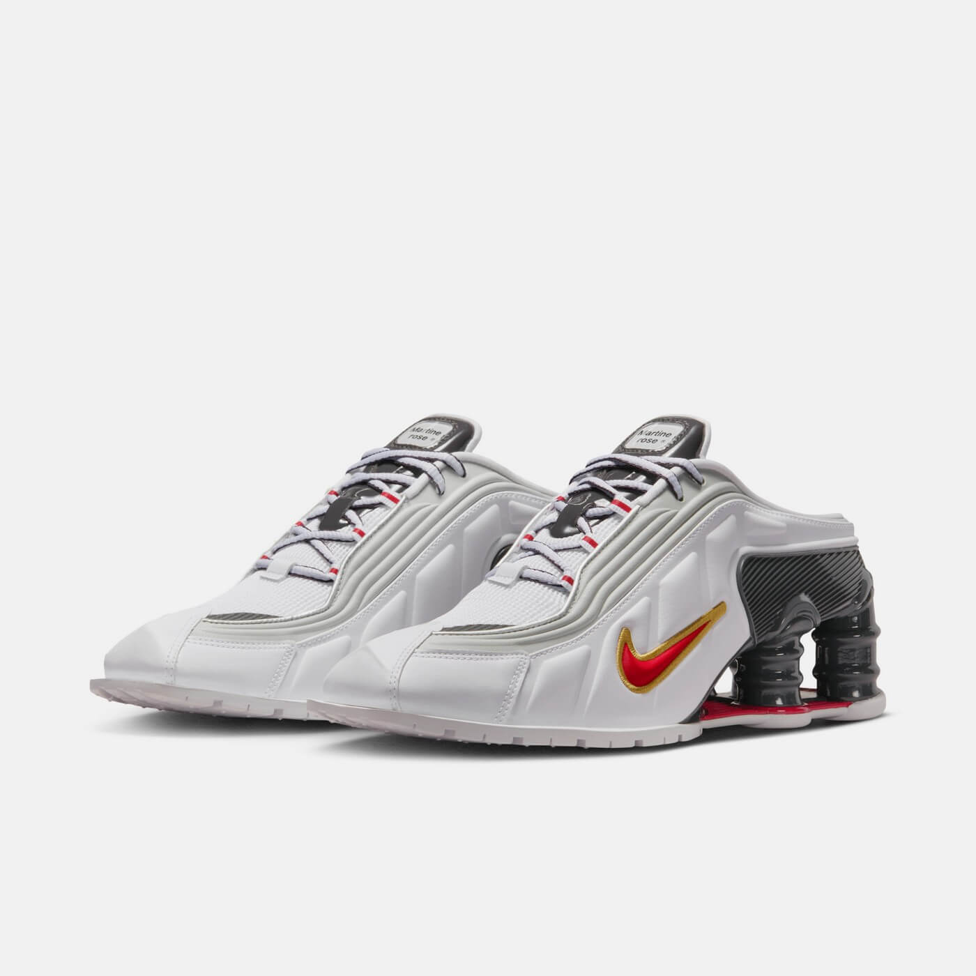 Nike x Martin Rose Shox MR4 - White/Varsity Red/Metallic Platinum/Dark Charcoal - IM5420-100