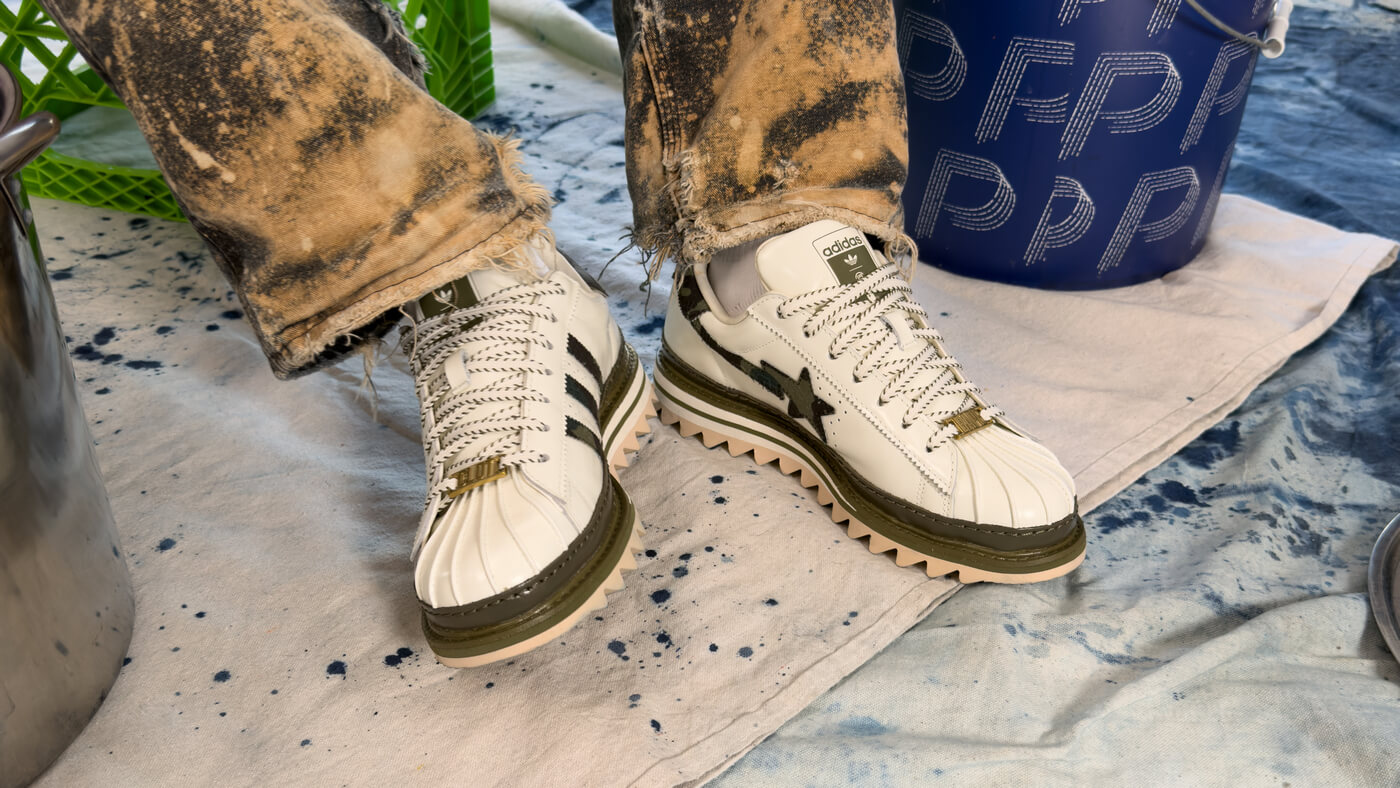 adidas Originals x CLOT by Edison Chen x BAPE Superstar - Off White/Branch/Olive Cargo - KJ1473