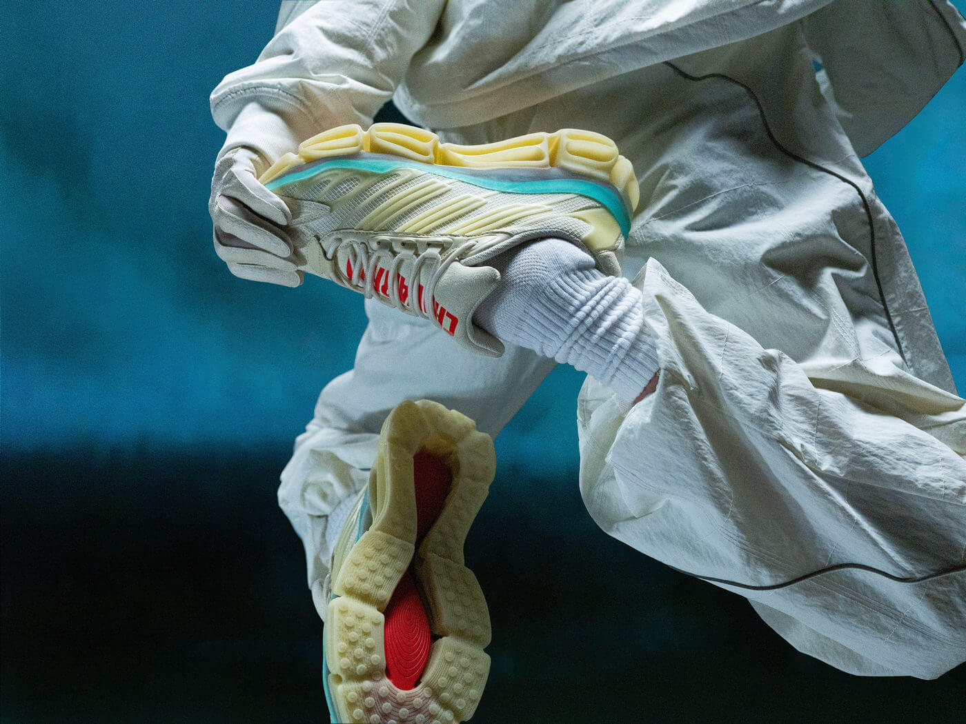 adidas x Willy Chavarria Megaride AG - Cream White / Warm Vanilla / Power Red - KJ2040