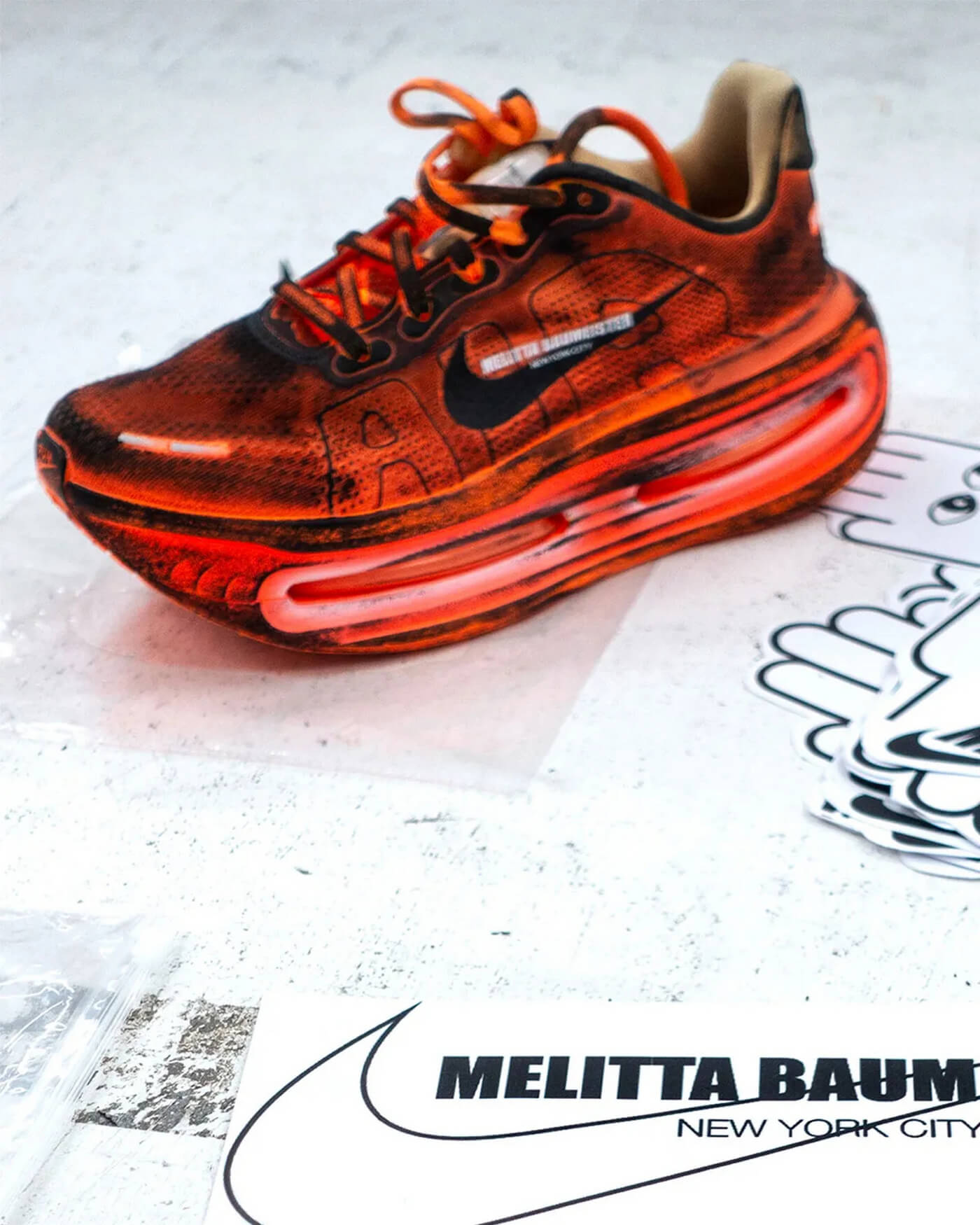 Nike x Melitta Baumeister Vomero Premium - Total Orange/Black/Hyper Crimson/Orange Chalk/Barely Volt - IQ7166-800