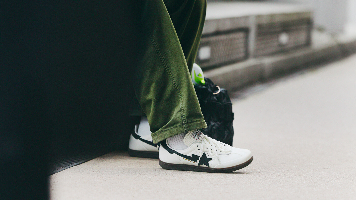 adidas x BAPE Samba "World Cup Pack" - Cream White/Forest Night/Gum - KJ8852