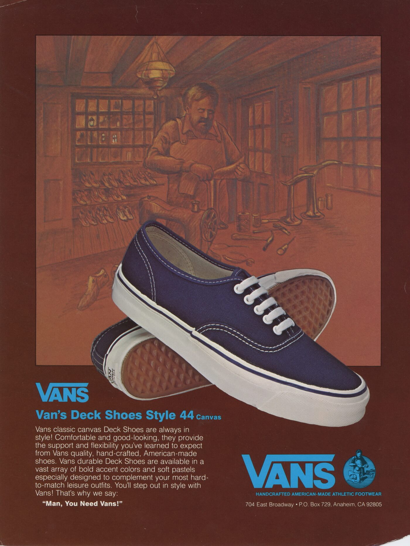 VANS - Vintage Ad - Deck Shoes Style 44 Canvas