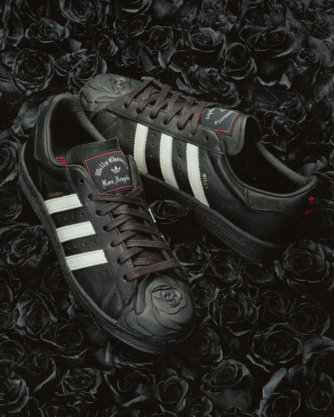 adidas x Willy Chavarria Superstar Rose - Core Black/Off-White/Red - KI5156