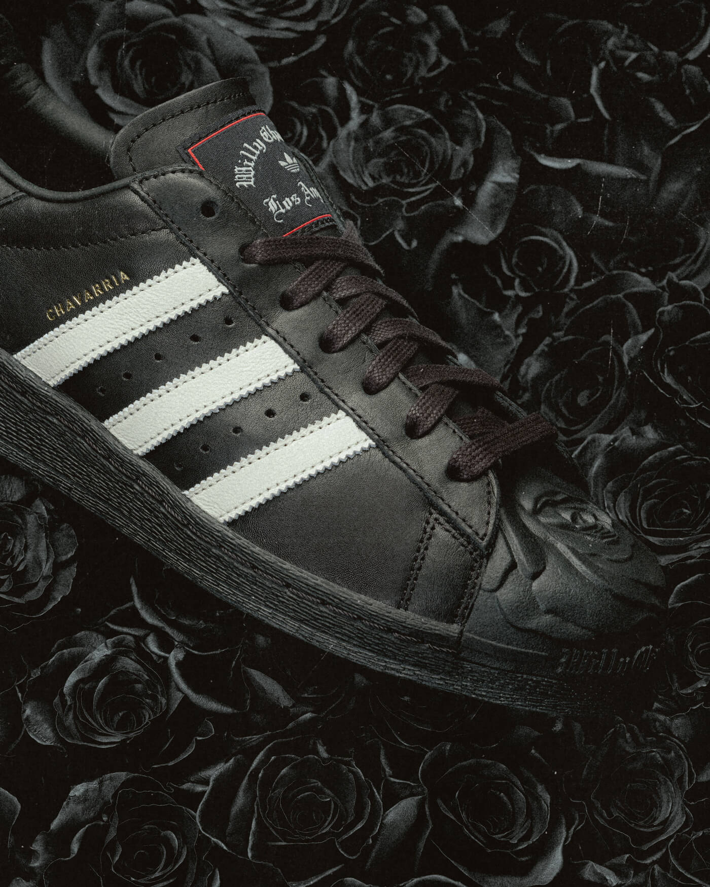 adidas x Willy Chavarria Superstar Rose - Core Black/Off-White/Red - KI5156