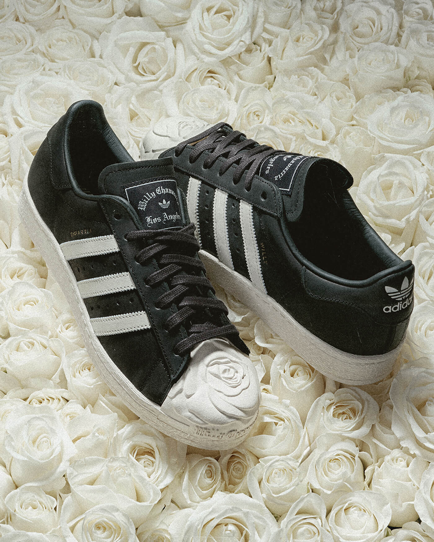 adidas x Willy Chavarria Superstar Rose - Core Black/Cream White/Gold Metallic - KJ2029