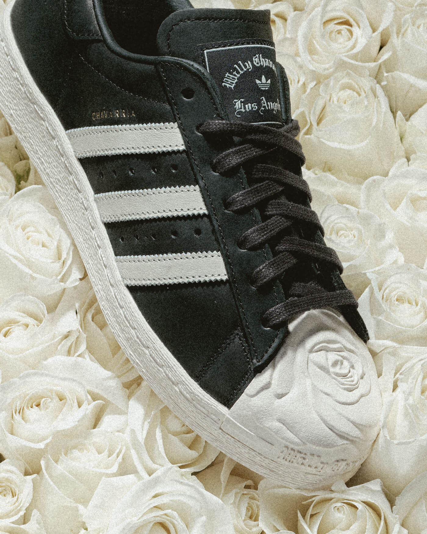 adidas x Willy Chavarria Superstar Rose - Core Black/Cream White/Gold Metallic - KJ2029