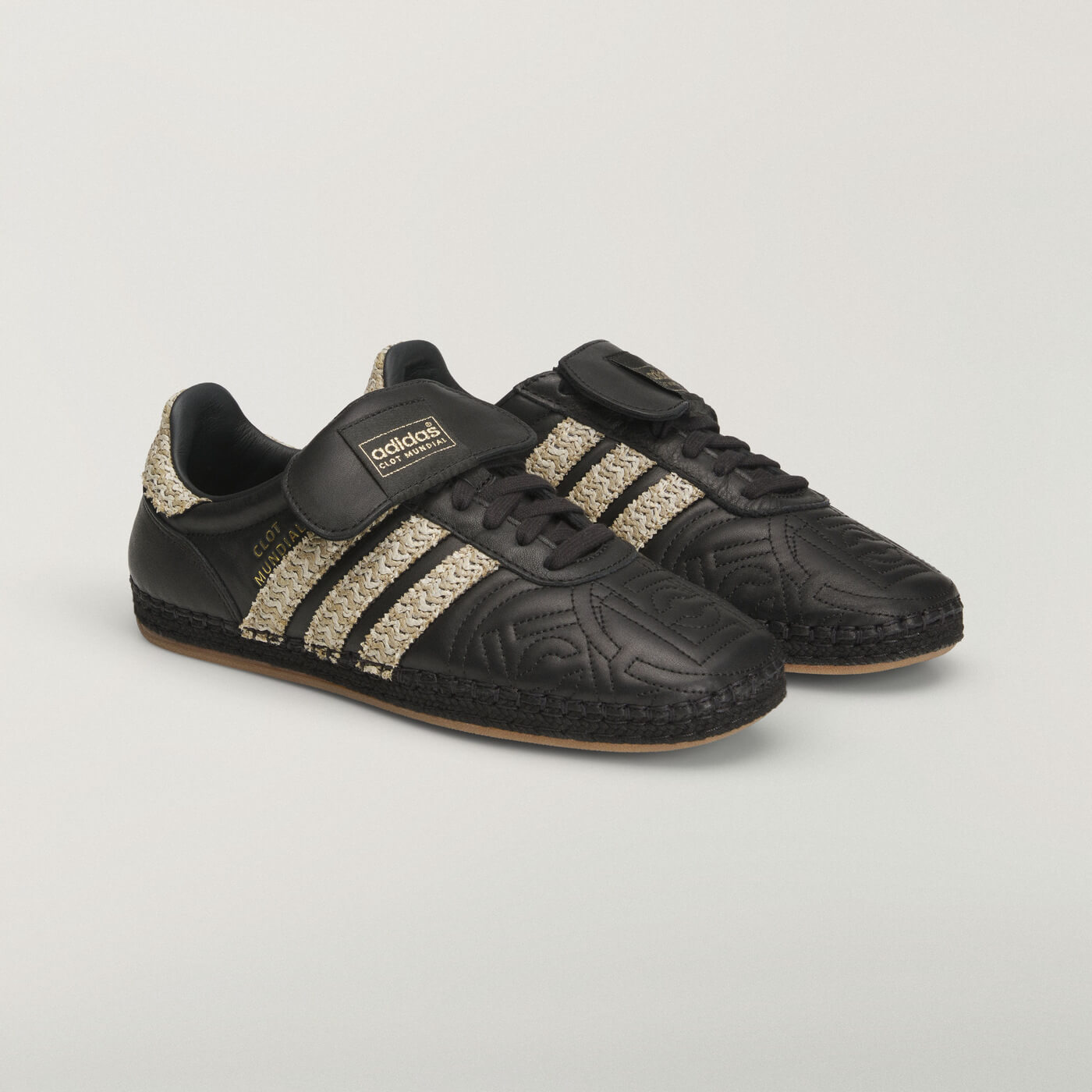 adidas x CLOT Mundial Espadrille by Edison Chen - Core Black / Hemp / Core Black - JQ6823