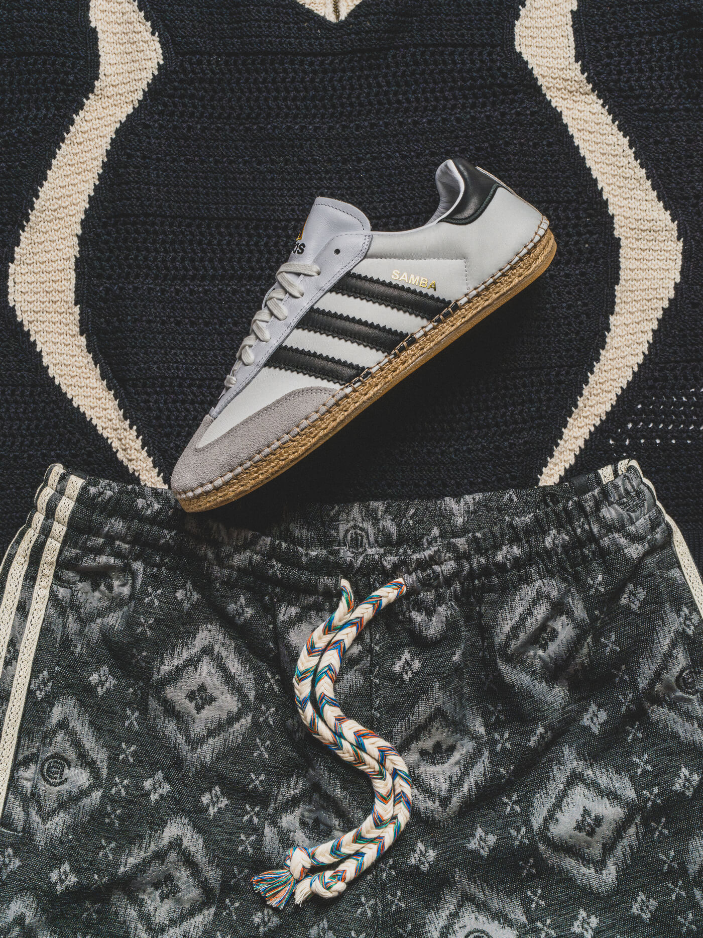 adidas x CLOT Samba Espadrille by Edison Chen - White / Core Black / White - KJ0274