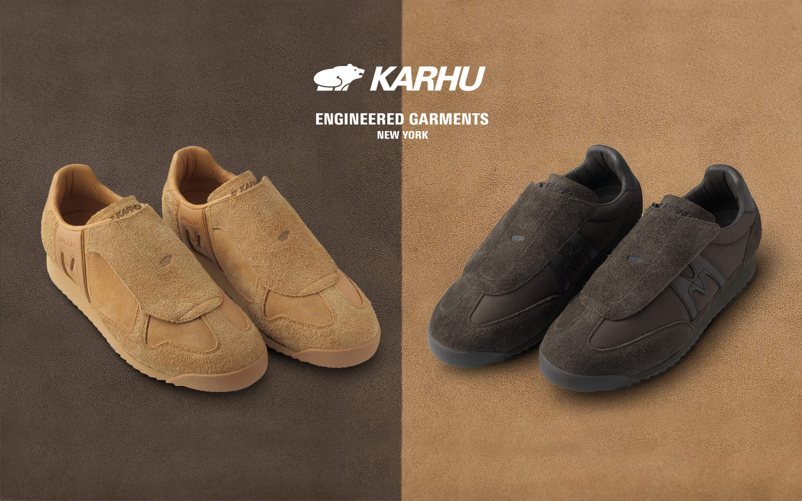 KARHU x Engineered Garments Mestari Slip-On - Tobacco (EG25003) & Chocolate - (EG25004)