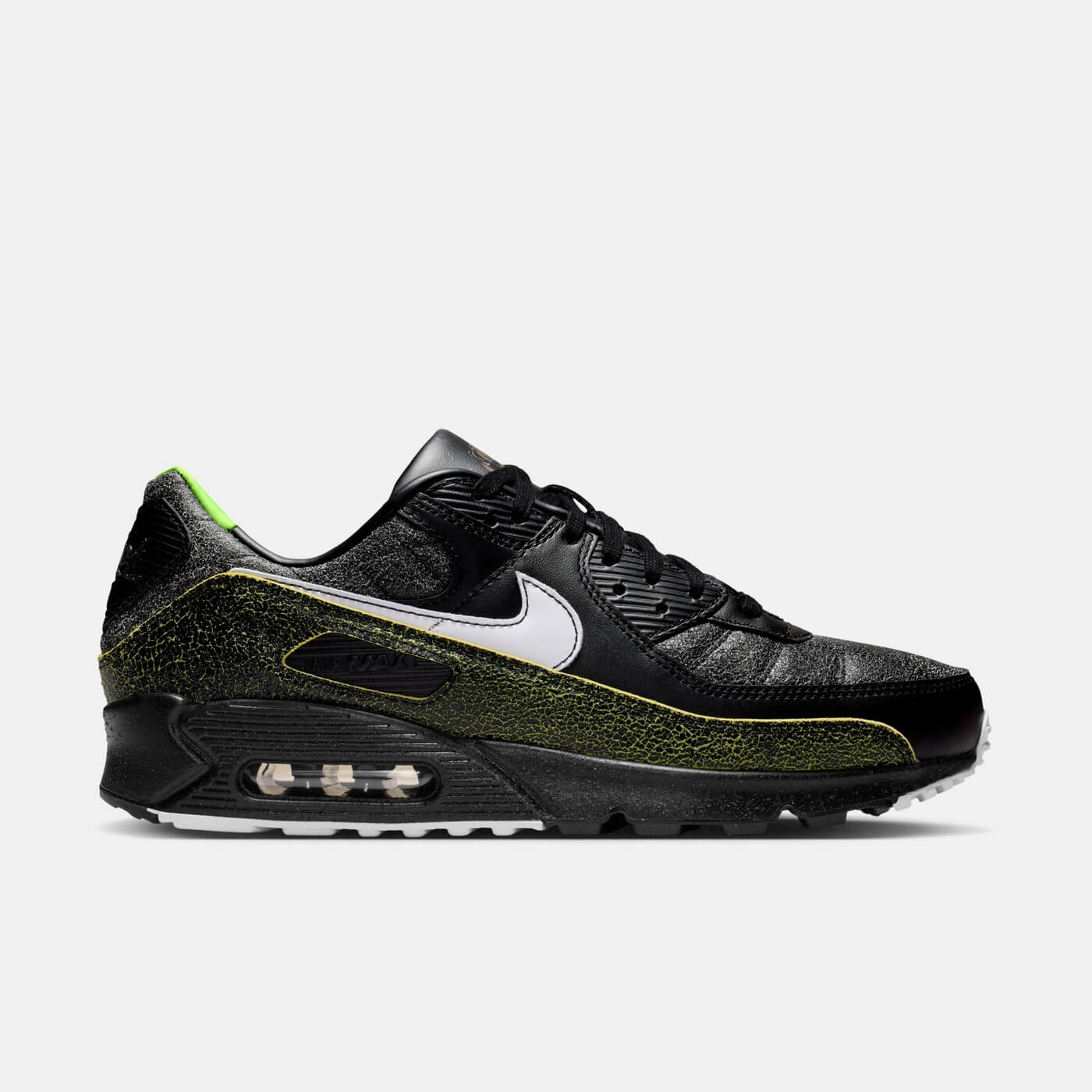 Nike Air Max 90 "Tiempo" - Black/Voltage Green-White - IU0523-010