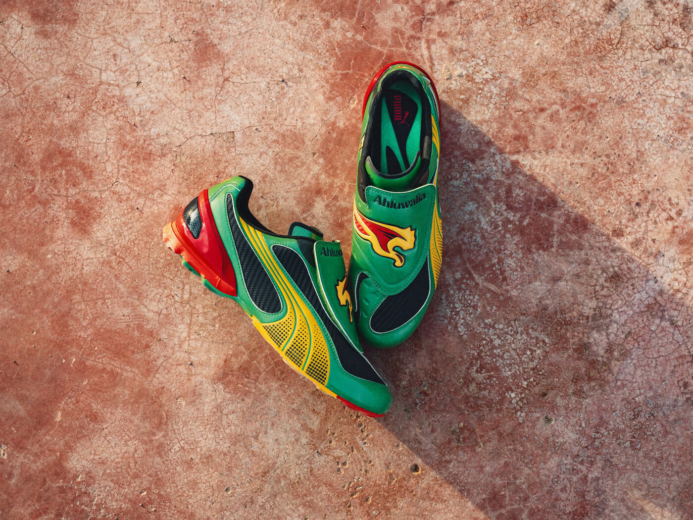 PUMA x AHLUWALIA - V-S1 OP1 - Archive Green / Yellow Sizzle / Black-Candy Apple - 405836-01
