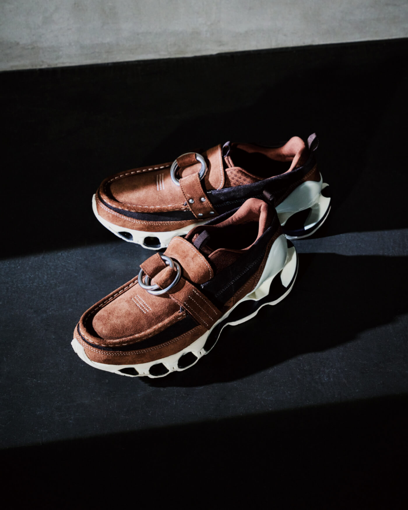 Mizuno x Setsumasa Kobayashi Wave Prophecy Ring Moc - Brown/Off-White - D1GD261902