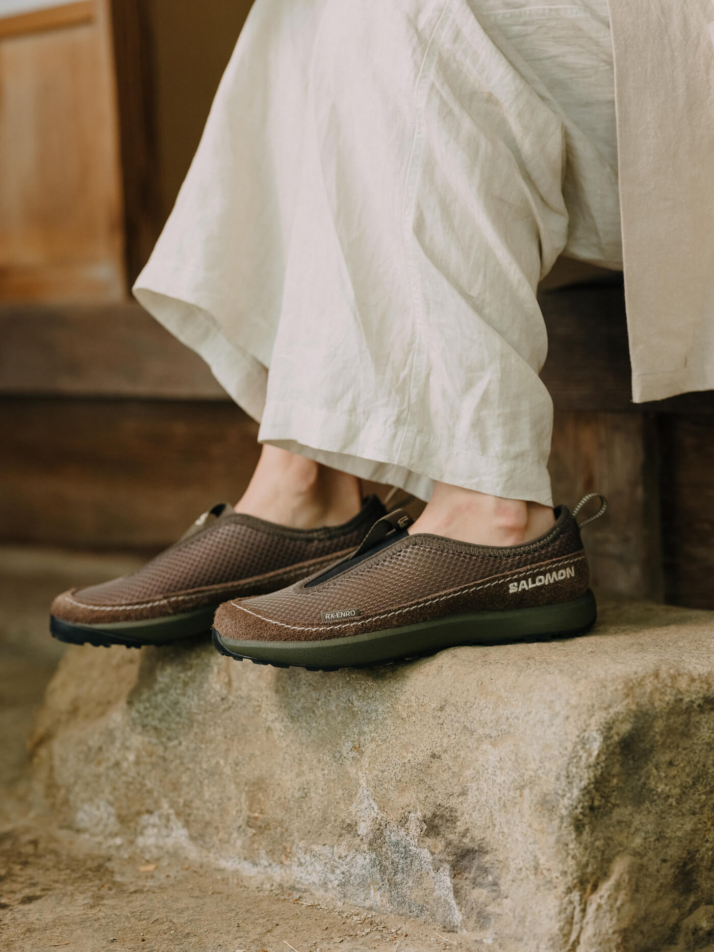 Salomon x UCHI RX-Enro - TEA / EARTH BROWN / OLIVE NIGHT - L49294300