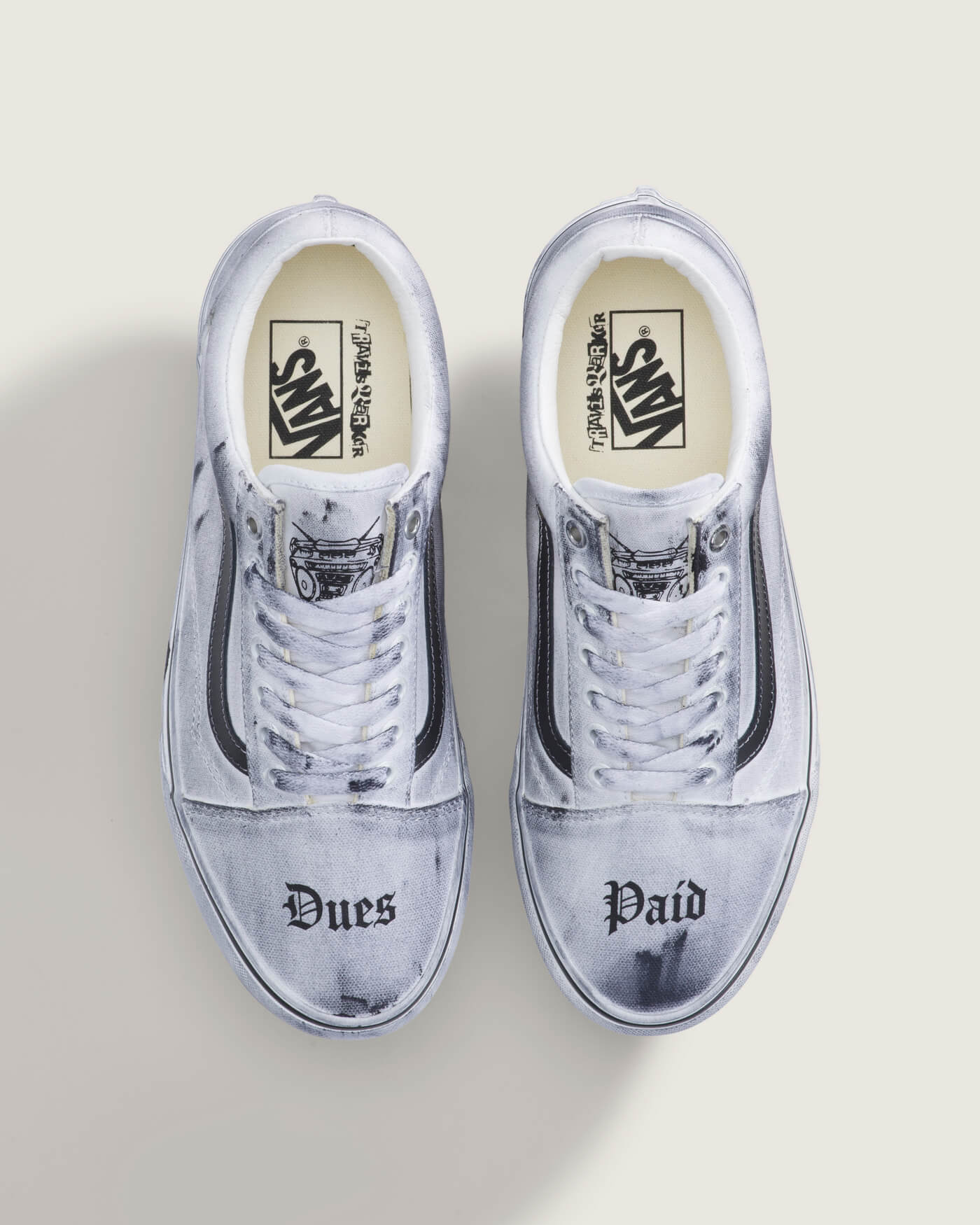 Vans x Travis Barker Old Skool Dues Paid - White - VN000E9TCJ7