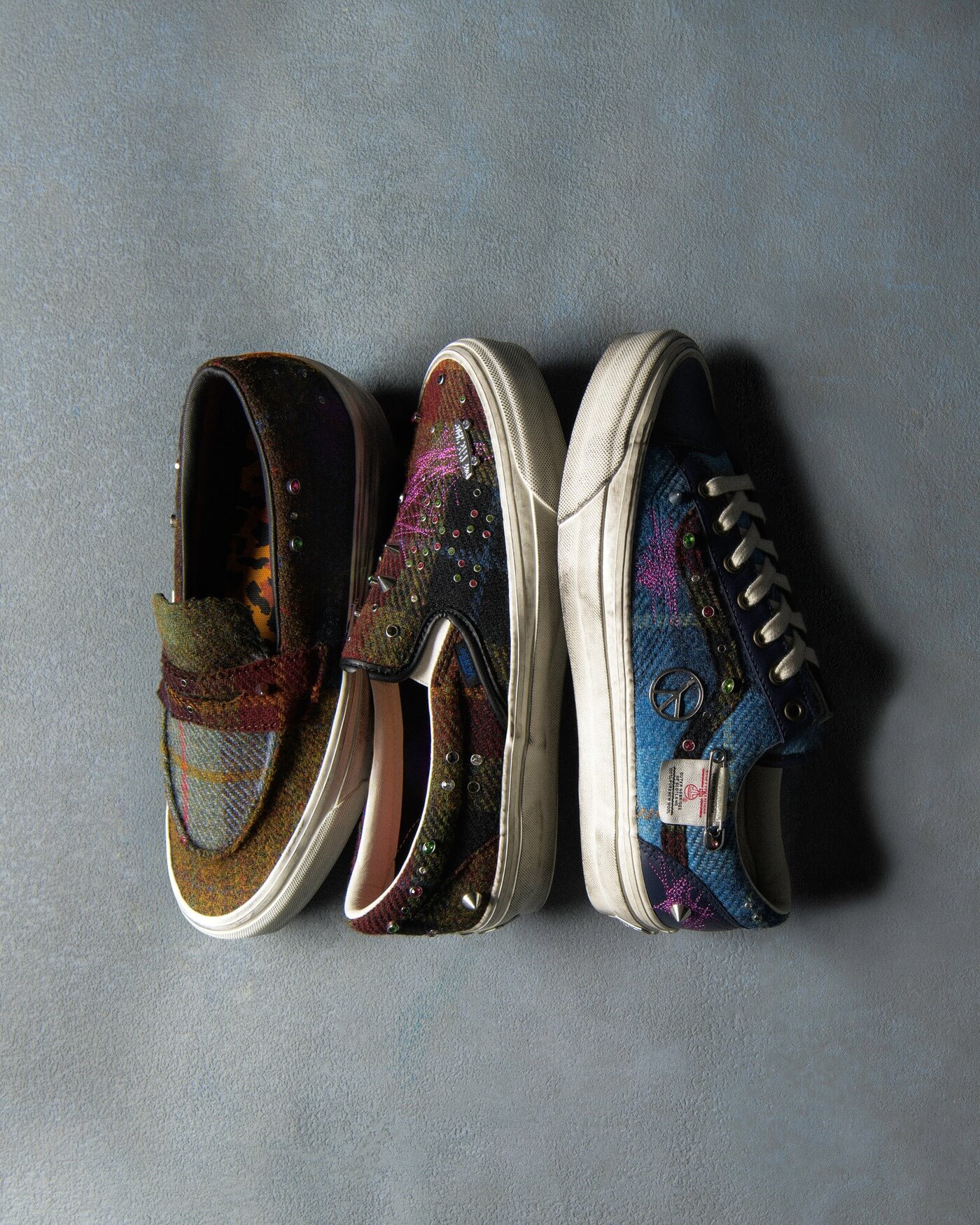 Vans x Harris Tweed Collection - Old Skool 36, Classic Slip-On 98 und Loafer 53