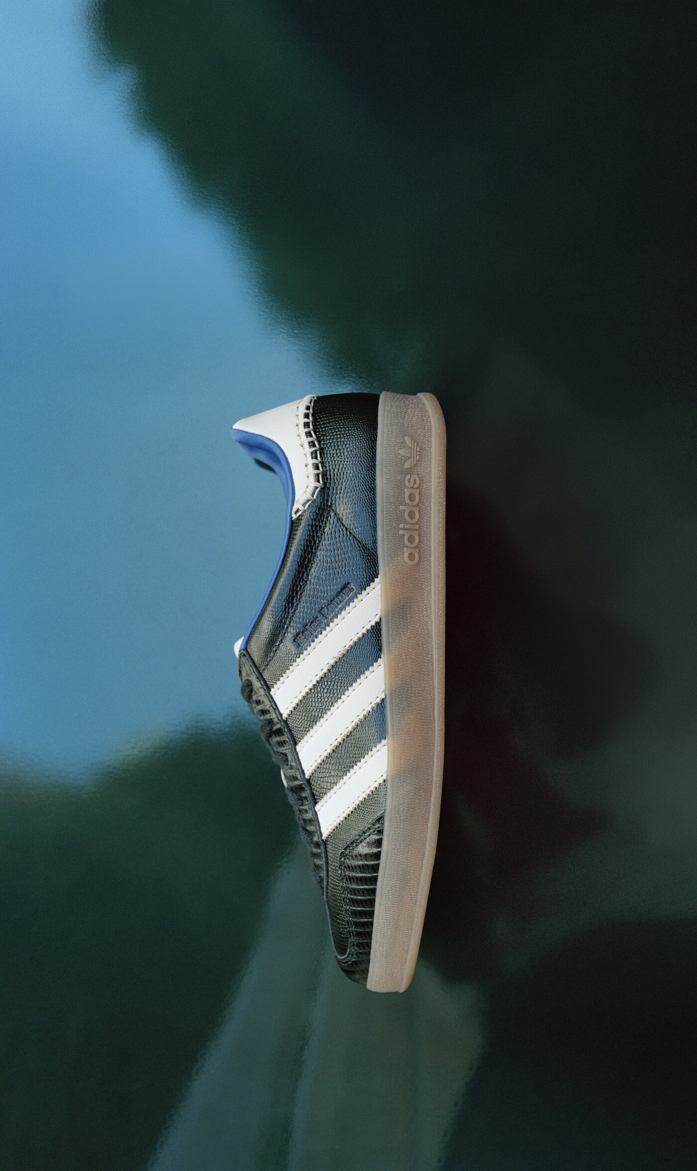 adidas x Wales Bonner Gazelle Suede Croc - Crystal Sky / Green Night / Power Blue - KK0735